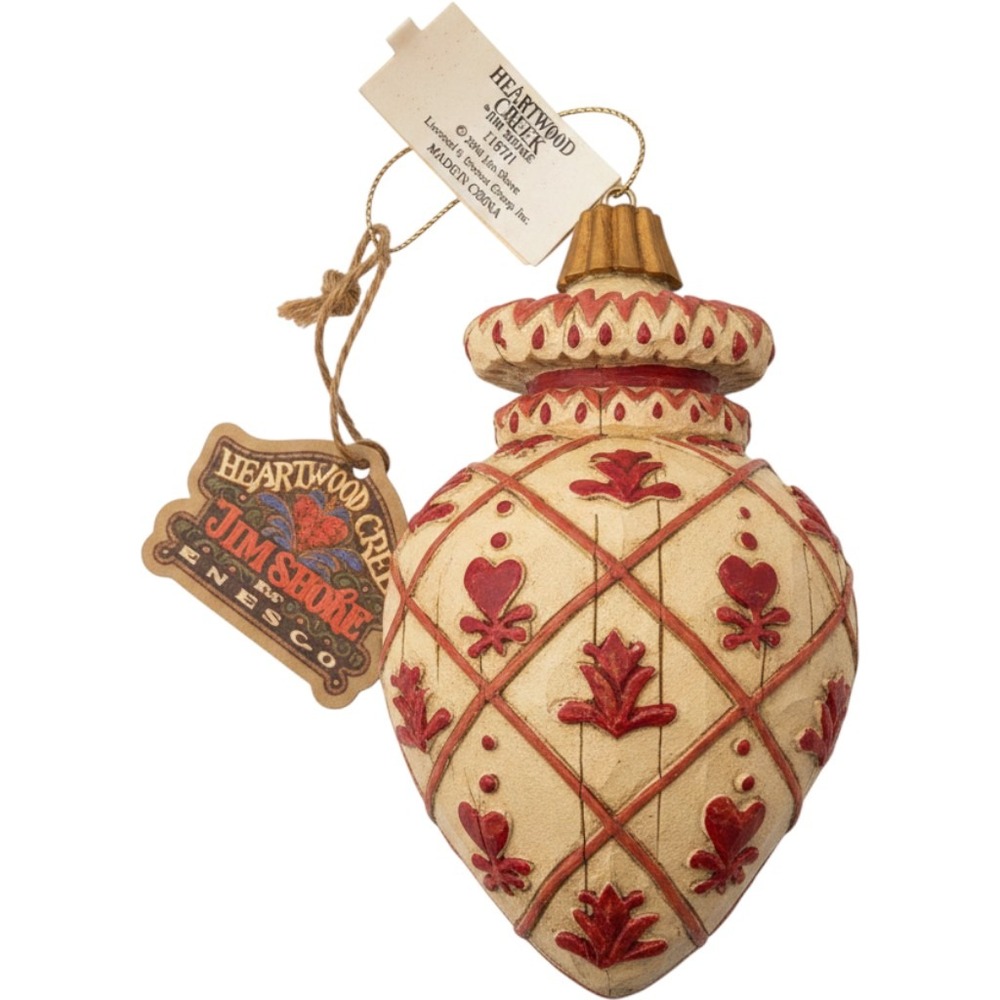 Jim Shore Heartwood Creek Ornaments 2004 Enesco Lot of 3 Floral Hearts 118701 - Picture 3 of 10